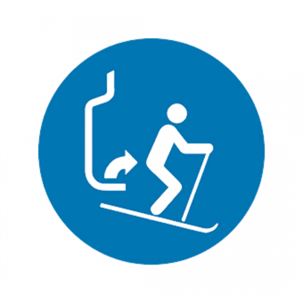 Balise Sticker Descendre du télésiège BALI-STI-RM126